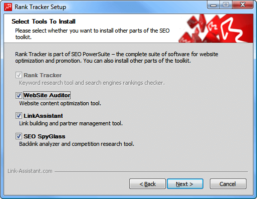 Rank Tracker Installation