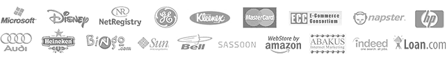 Our clients: Miscrosoft, Disney, MasterCard, HP, Napster, and more...