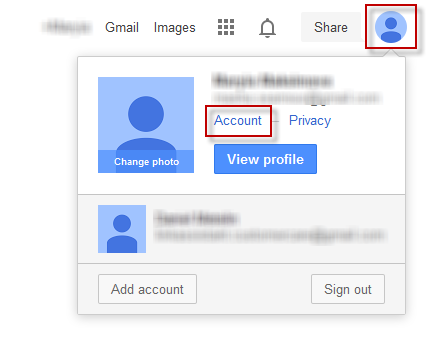 Go to your Google account settings