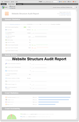 Relatório de auditoria da estrutura do site