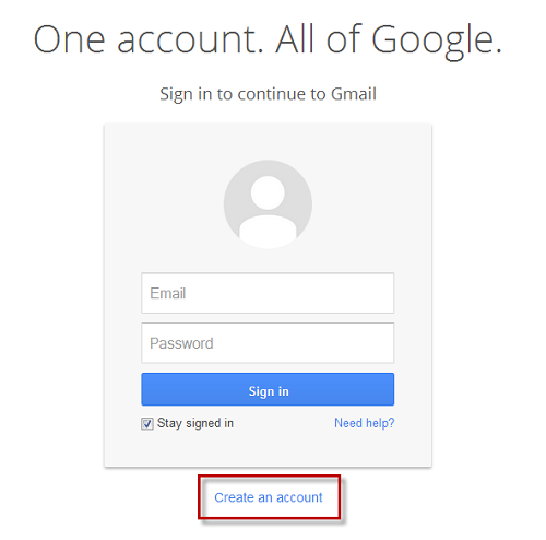 Create a Gmail account