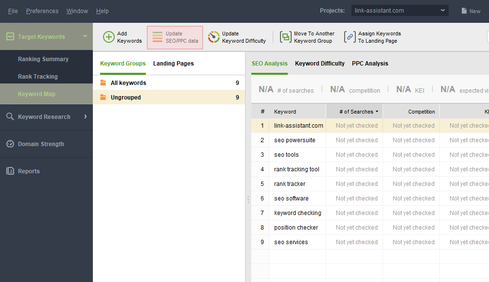 Updating SEO PPC data Updating SEO PPC data