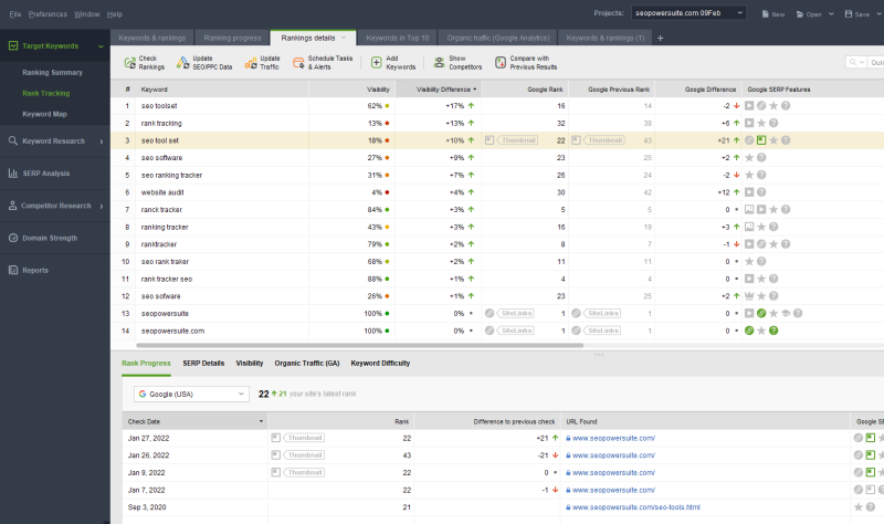 SEO PowerSuite screenshot