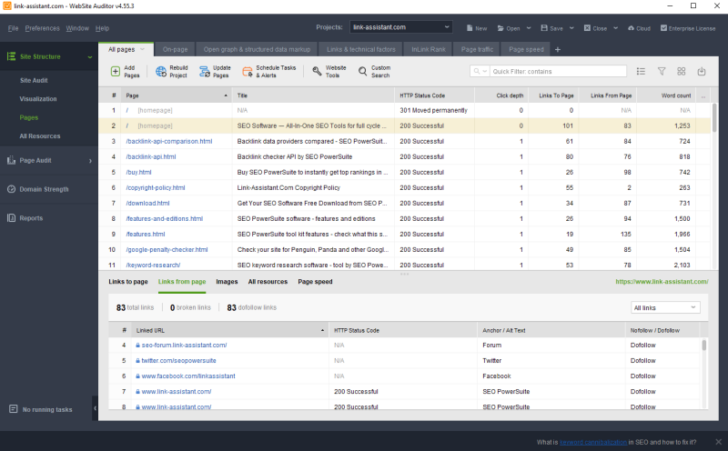 Windows 8 WebSite Auditor Enterprise 4.58.6 full Windows 8 WebSite Auditor Enterprise full