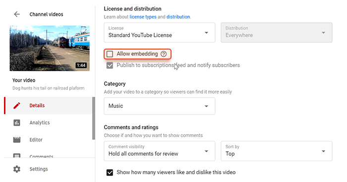 Embedding links into social platforms to direct traffic to your YouTube pages